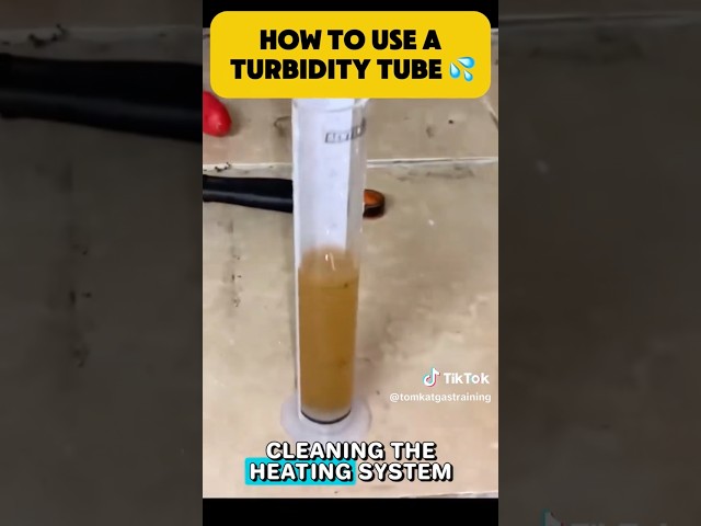 How to use a turbidity tube to test central heating water