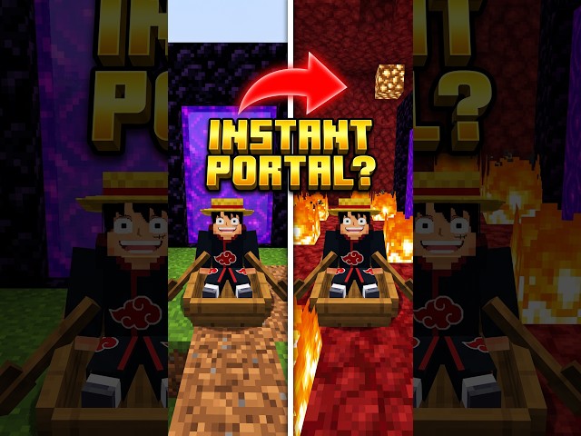 How to INSTANTLY Enter the Nether in Minecraft! 🤯 #shorts