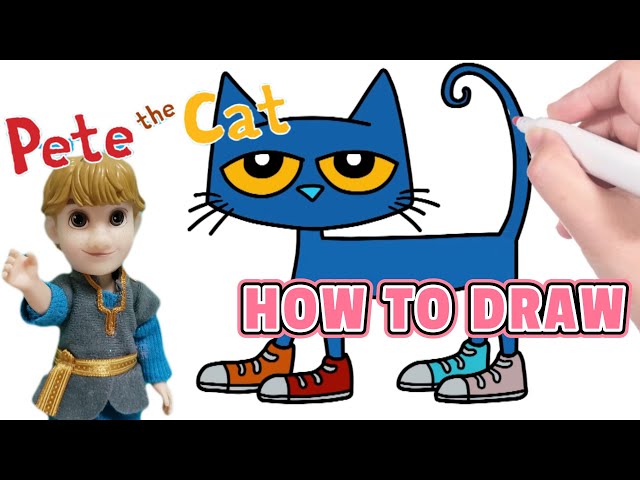 How To Draw Pete The Cat Easy | Draw so cute