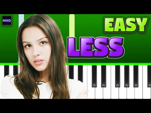 Olivia Rodrigo - less - EASY Piano Tutorial