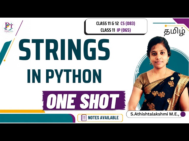 Python Revision Tour 2 Class 12 | String Manipulation in Python Class 11 Tamil | Introduction Python