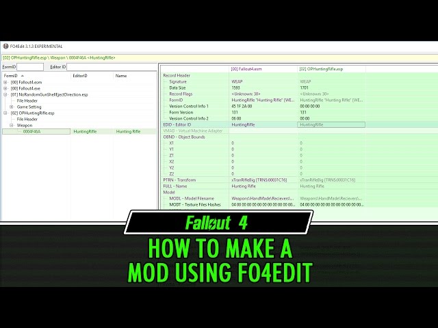 Fallout 4 Modding Tutorial: How to Make a Mod Using FO4Edit - Fallout 4 Edit
