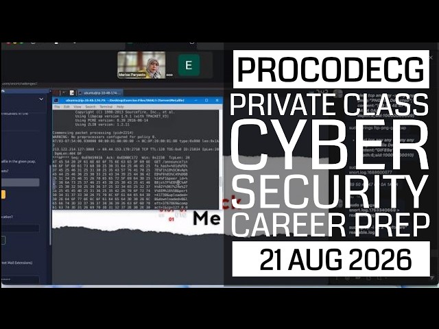 ProCodeCG - Cybersecurity Career Preparation - Term 3 - Day 8/12 - 21 Aug 2026
