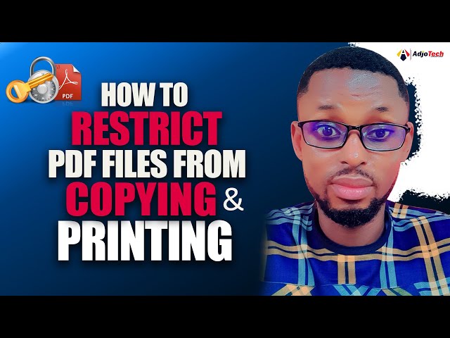 How to protect PDF from copying and printing