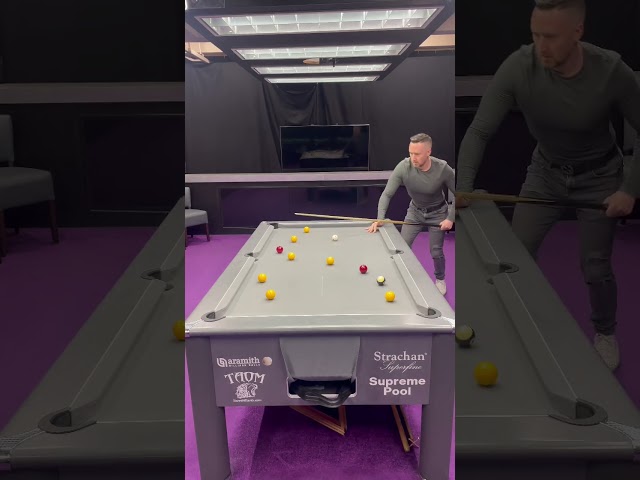 Overthinking is overrated.. 🤔       #8ballpool #billiards #trickshot #pooltable #garethpotts