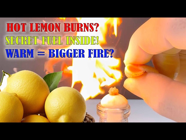 Watch Warm Lemon Oil Ignite Instantly! 🔥 Science in Slow Motion