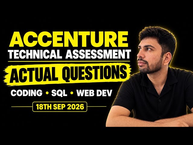 18th Sept 2026 - Accenture Technical Assessment Questions 2027 Batch | Accenture Coding Question