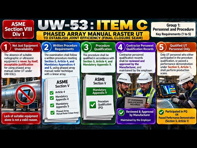 How to Get E = 1.0 Without Radiography | ASME VIII UW-53(c)