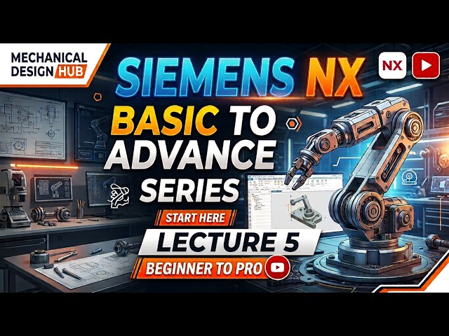 Siemens NX Tutorial | Parametric&Synchronous Modeling,Split Body, Trim,Thread,Rib,Mirror | Lecture 5