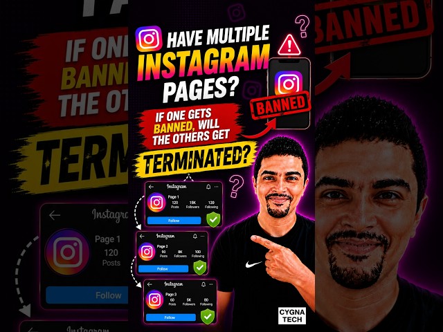 you have multiple Instagram pages: if one gets banned will the others also get banned?