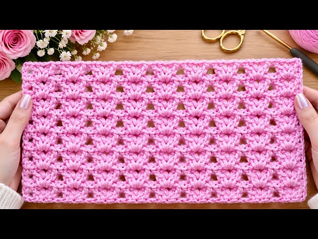 WOW!❤️Easy & Beautiful Crochet Stitch! Beginner Friendly, Stunning 3D Blanket Pattern