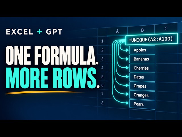 Excel Dynamic Arrays: Build Lists That Update Themselves