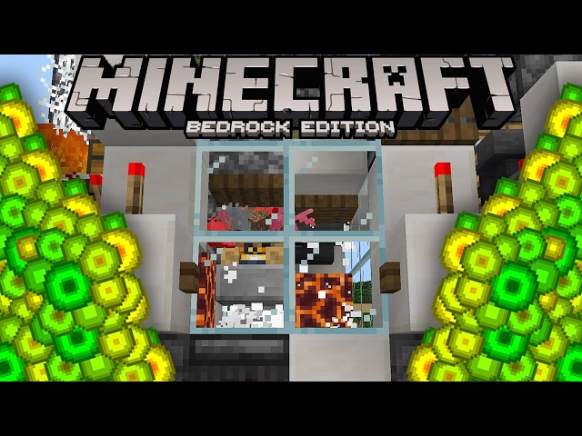 FULLY AUTOMATIC AND OP SILVERFISH XP FARM FOR MINECRAFT BEDROCK 1.21