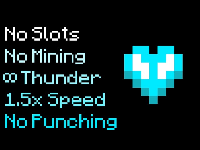 I Beat Hardcore Minecraft No Mining, Punching, 0 slots, 1.5x, Endless Thunder