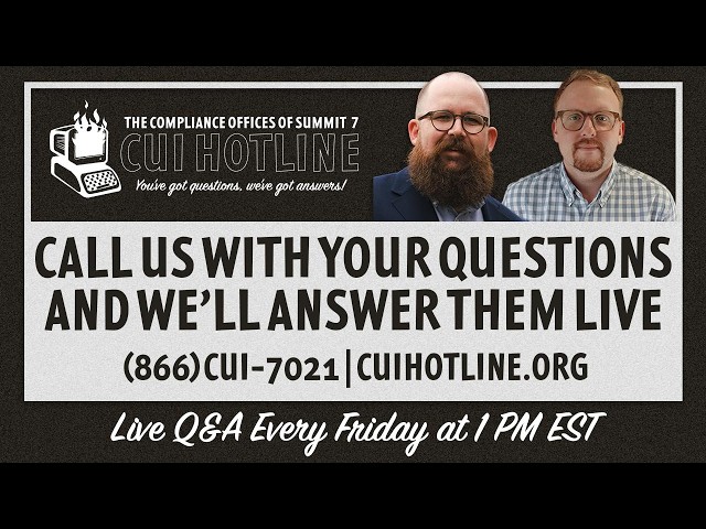 The CUI Hotline - Weekly Q&A Livestream