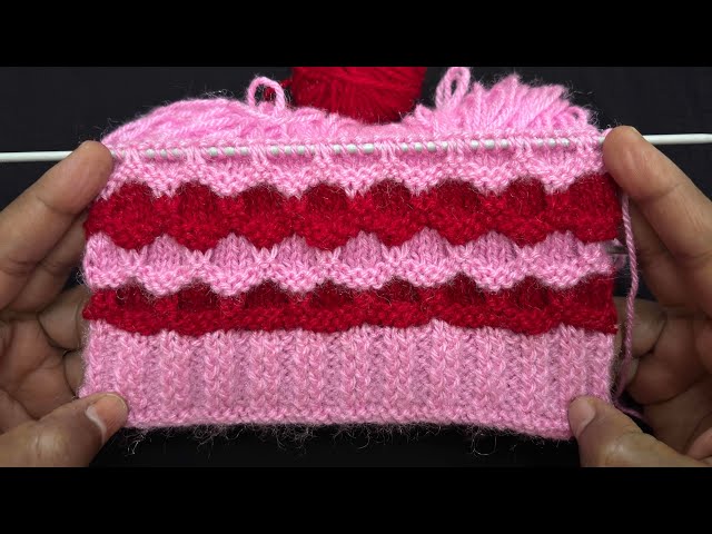 🌺 Simple Knitting Design Step by Step | Perfect for Beginners