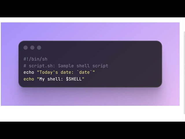 Simple Shell Programming