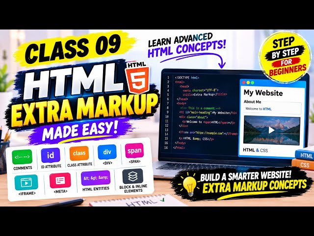 HTML EXTRA MARKUP EXPLAINED [CLASS:09]