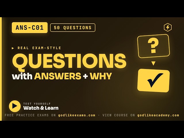 ANS-C01 AWS Certified Advanced Networking – Specialty – ALL Real Exam Questions FREE (Part 1)