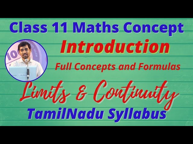 Limits & Continuity Introduction Class 11 Maths Chapter 9 Full Concepts and Formulas