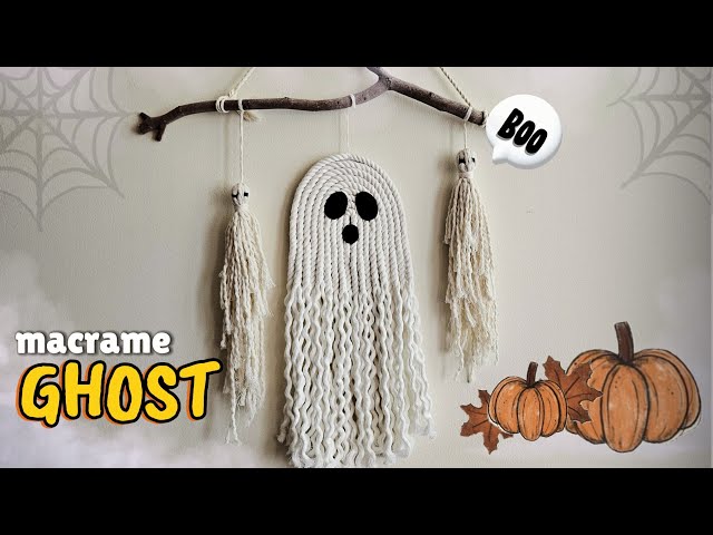 DIY Ghost 👻 | Easy Macrame Tutorial for beginners | HALLOWEEN Decoration