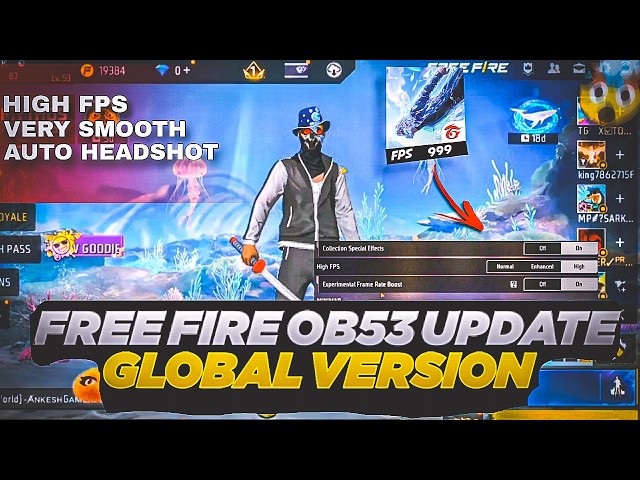 🔥Free Fire OB 53 Update Global Version APK |🚀 High FPS In Low End Pc