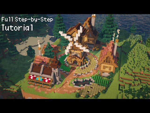 How To Build A Medieval Village In Minecraft | Relaxing Tutorial