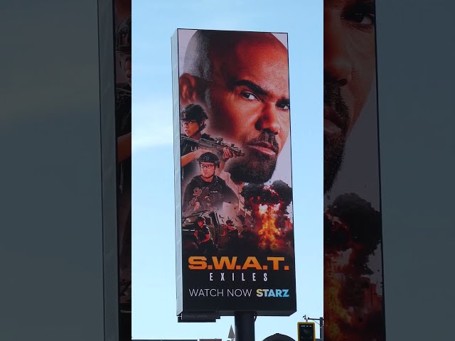 Shemar Moore Swat Exiles Billboard Sunset Blvd LA CA September 25, 2026 Lisa Meta Glasses