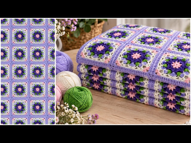 These New Crochet Granny Squares Made the Most Beautiful Blanket! Crochet for Beginners