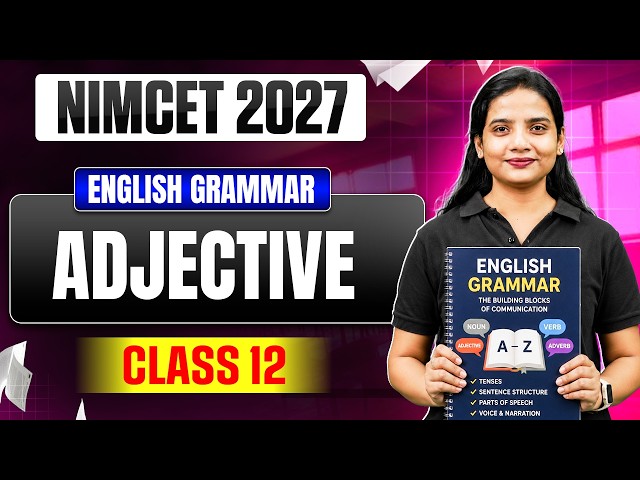 NIMCET 2027 Vocabulary Series | Adjective Class 12