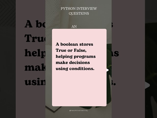 Python Interview Questions and Answers #PythonInterviewQuestions #LearnPython #TechInterviews