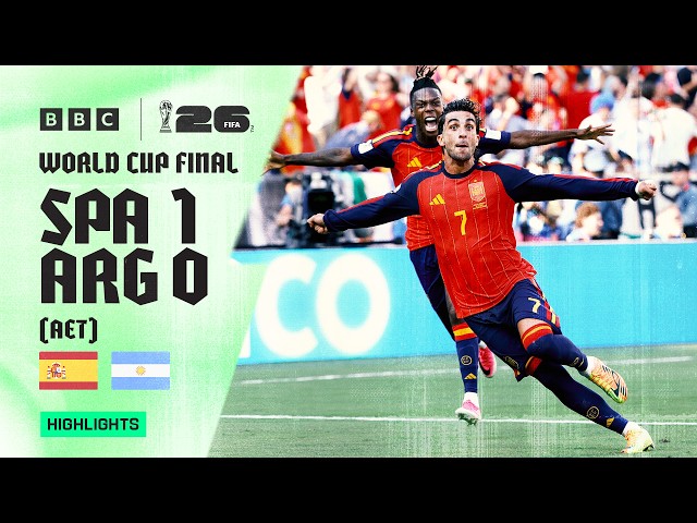 Spain 1-0 Argentina Highlights 🇪🇸🇦🇷 | SPAIN ADD SECOND STAR! ⭐⭐ | 2026 FIFA World Cup Final
