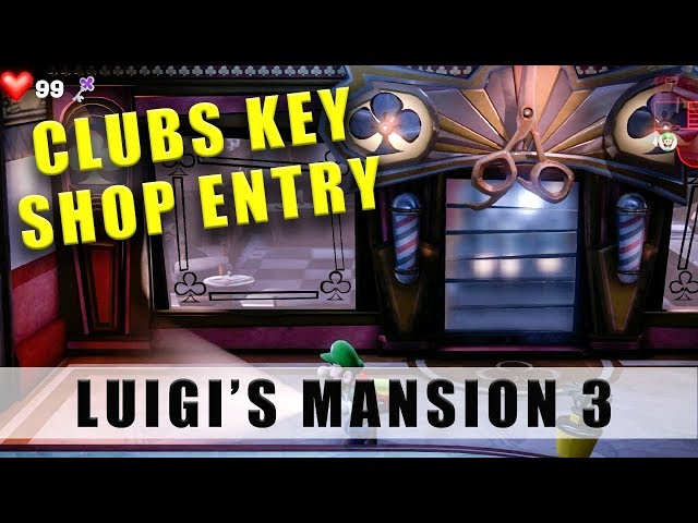 Luigi's Mansion 3 how to get into the Clubs key shop with the scissors