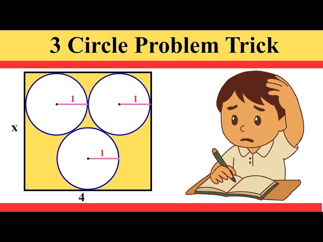 3 Circles Inside a Rectangle | The Trick Nobody Tells You l Geometry Puzzle