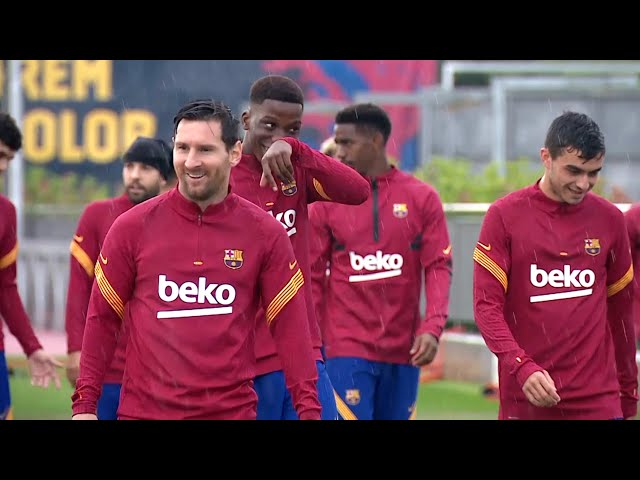 Rainy Session For Messi & Barcelona, With Suarez Also Training Amid Juventus Links