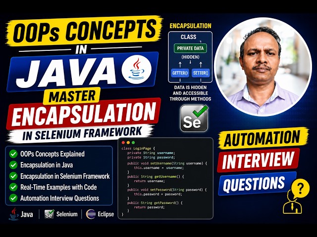 OOPs concepts in Java |  Master Encapsulation with Selenium Framework