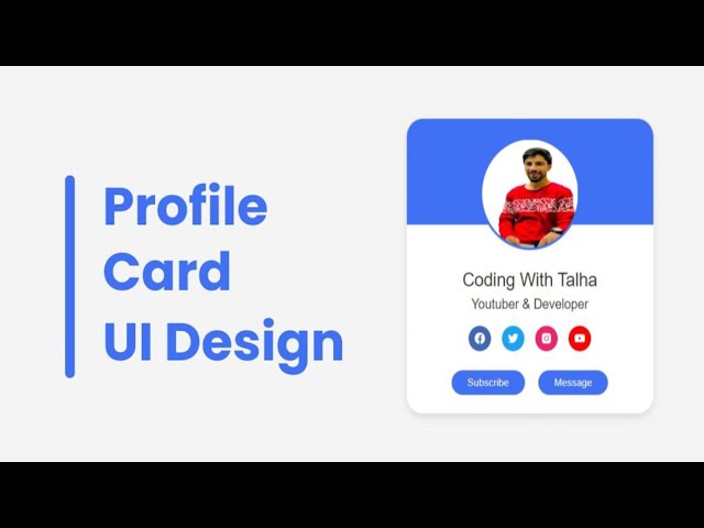 Animated Profile Card with HTML & CSS | Portfolio Project