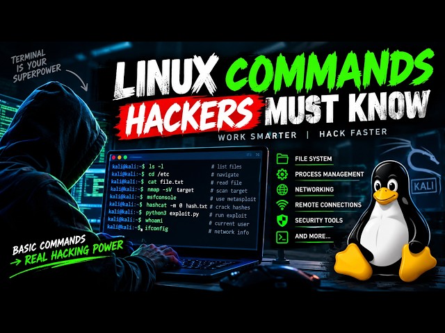 Kali Linux's Most Useful Commands  Hacker Should know💻