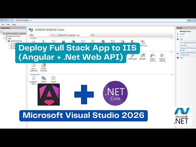 Deploy Angular + .NET Core Web API on IIS | JWT + OAuth 2.0 with Google Setup #IIS #Angular