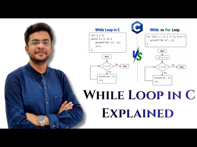 While Loop in C Explained with Code | While vs For Loop | C 7