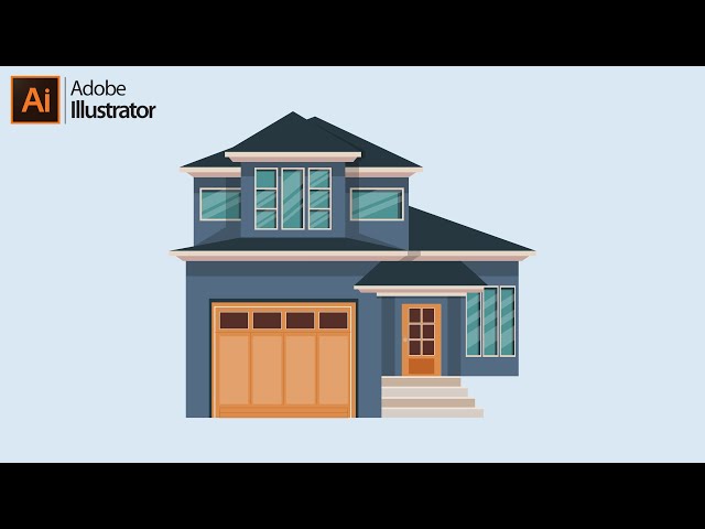 Adobe Illustrator CC Tutorial Flat Design - House Flat Design
