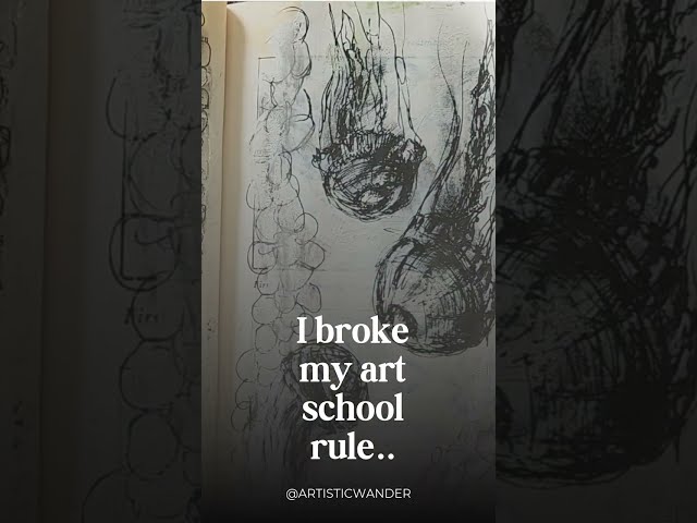 I Broke My Art School Rule & Turned An Old Book Into My Sketchbook! (The Professor Was Impressed!)
