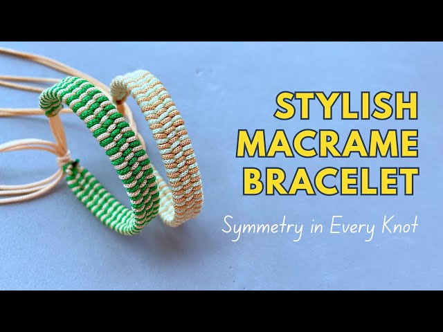 Stylish Symmetrical Macrame Bracelet | Simple Nylon Cord Macrame Bracelet Making at Home