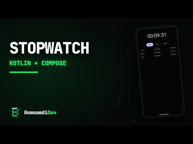 ASMR Coding — Stopwatch with Laps in Kotlin & Jetpack Compose (no talking)