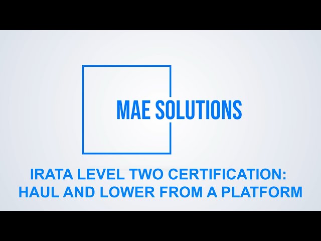 IRATA Level 2 - Haul and Lower from a Platform