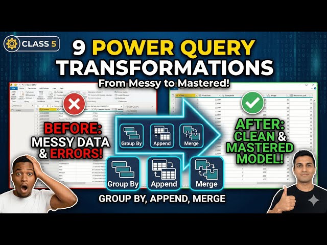 Top 9 Power Query Transformations Every Data Analyst Must Know (Class 5)