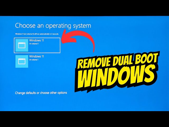 How to remove dual boot in Windows 11/10 [Permanent removal]