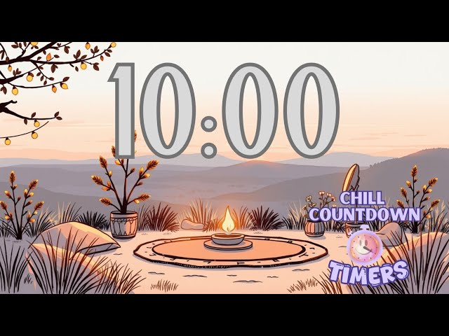 10 Minute Relaxing Timer | Study Break, Anxiety Release,  Sleep | Soft Ambient Music