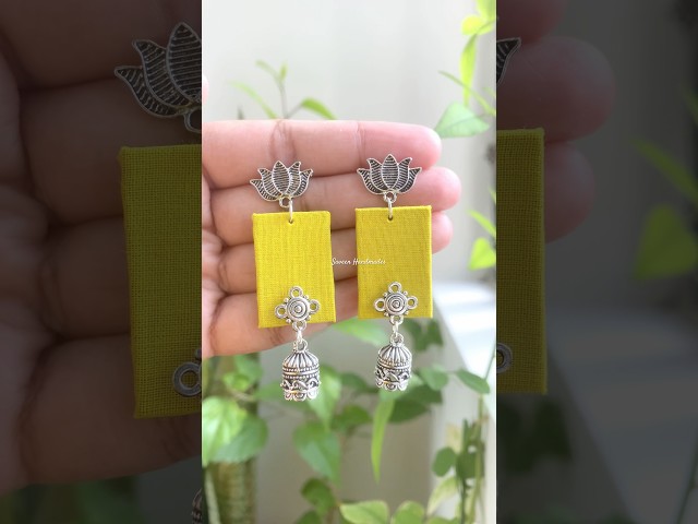 🌷Fabric Earrings | Subscribe and stay tune for jewellery making #ytshorts #shorts