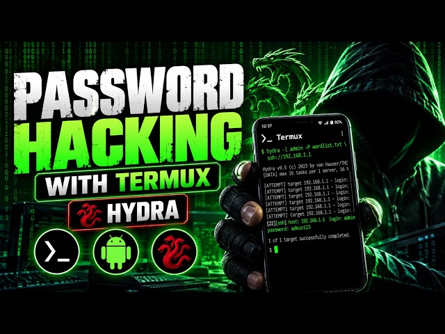 Password Hacking Using Termux 🔐 | Hydra Installation & Usage | Termux Hacking Series EP 10